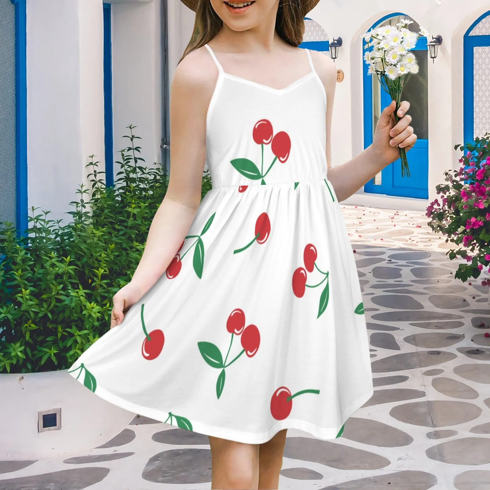 V-neck Cami Girls Dress