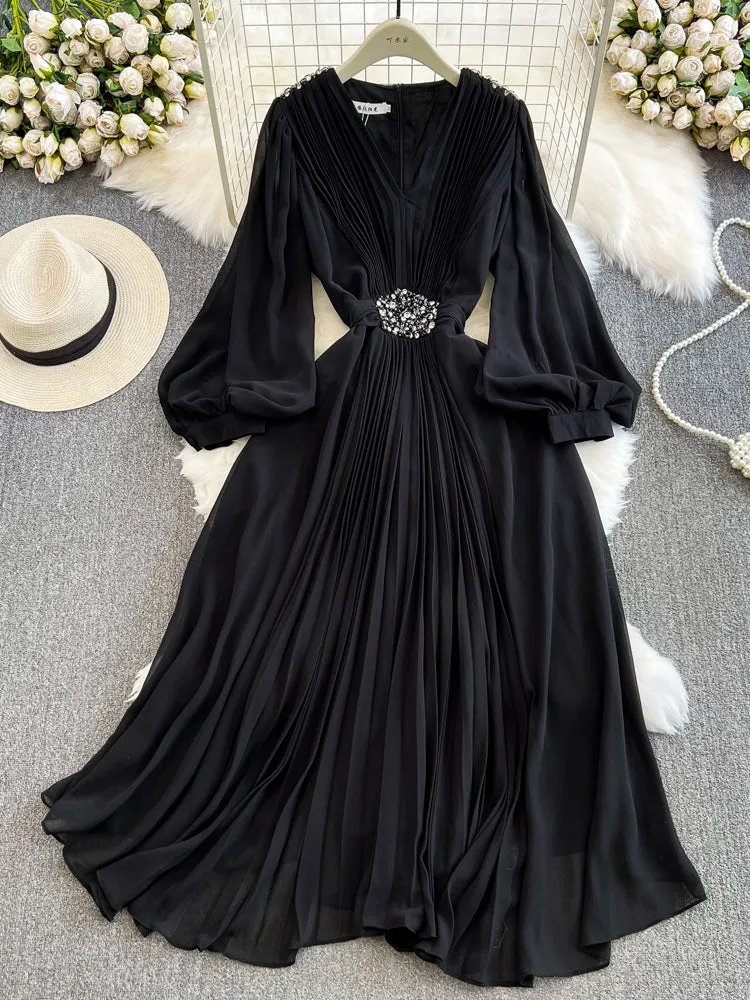 V Neck Chiffon Women Party Dresses