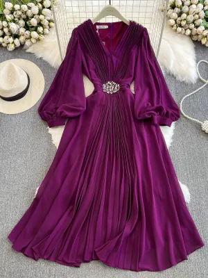V Neck Chiffon Women Party Dresses