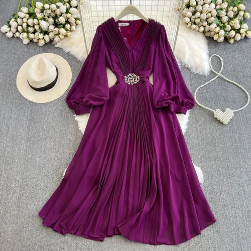 V Neck Chiffon Women Party Dresses