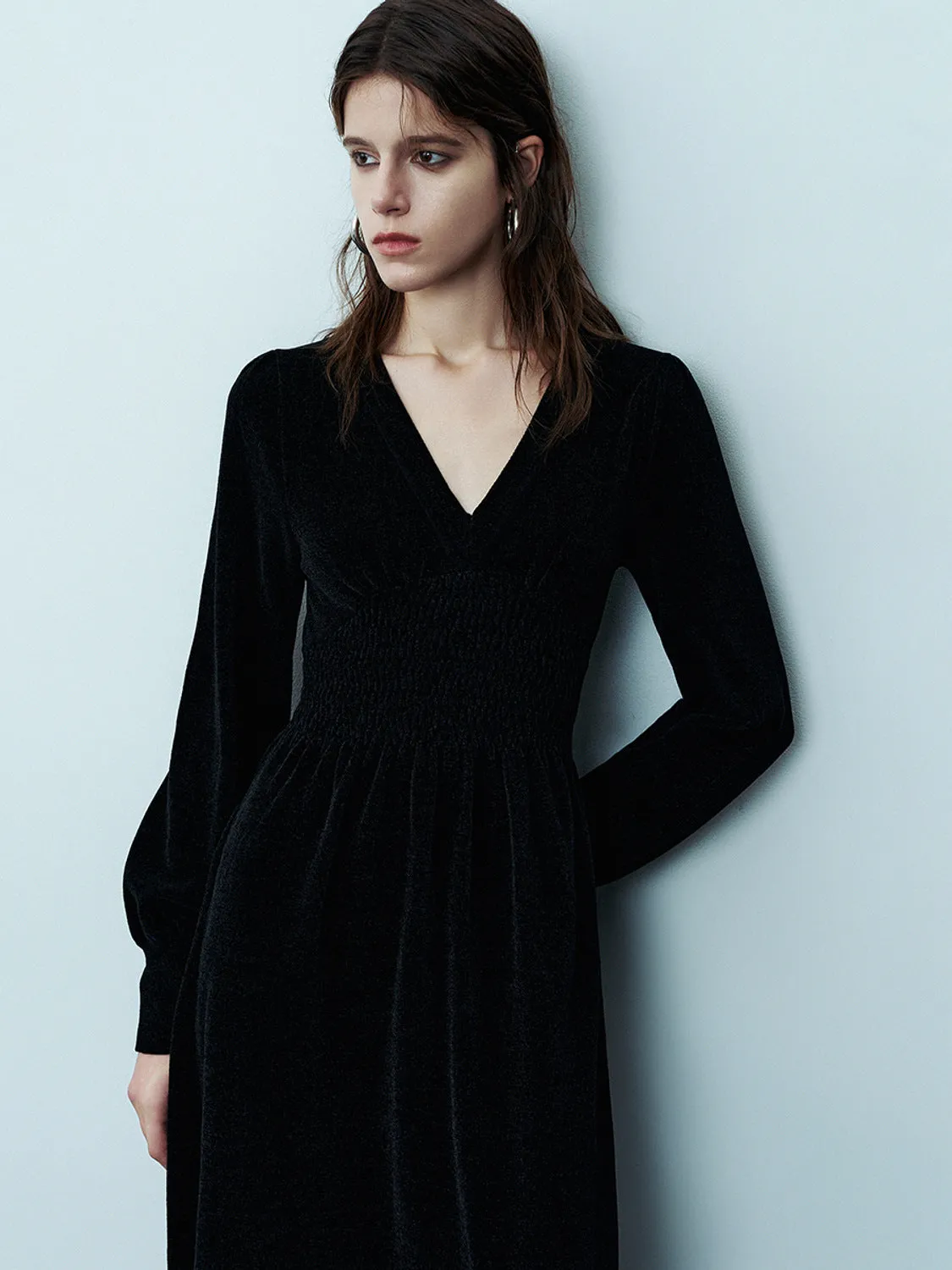 V-Neck Knitted Dresses