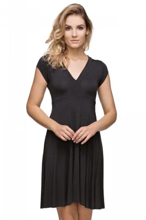 V-Neck Knitted Evening Dress