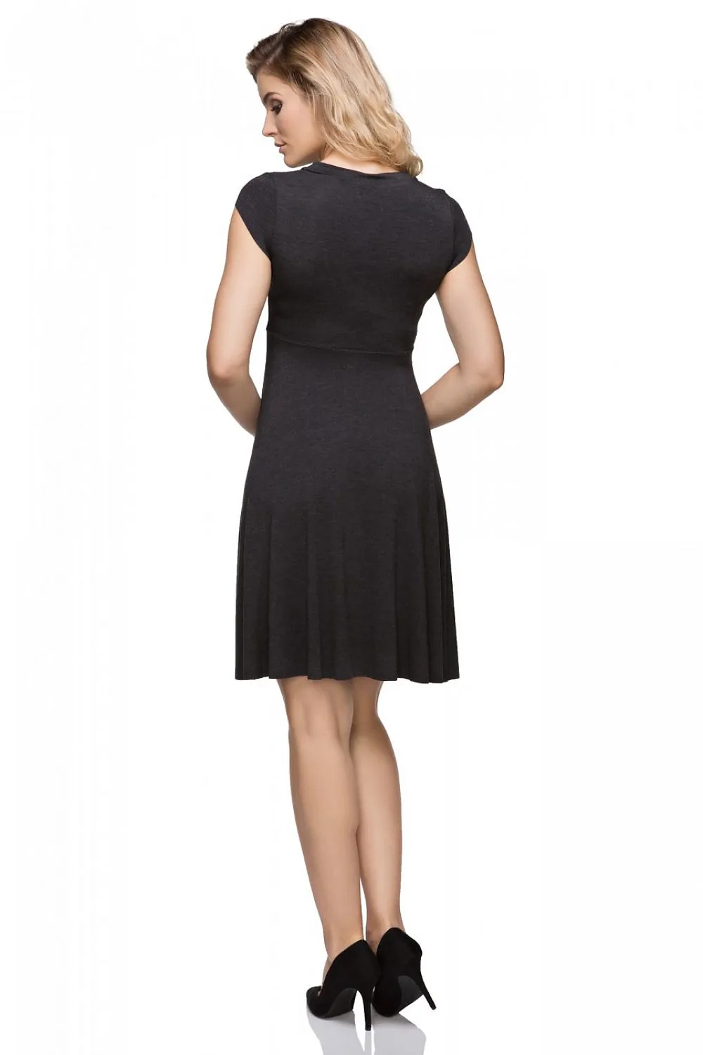 V-Neck Knitted Evening Dress