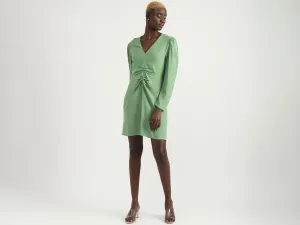 Viscose Solid V-Neck Women Dresses