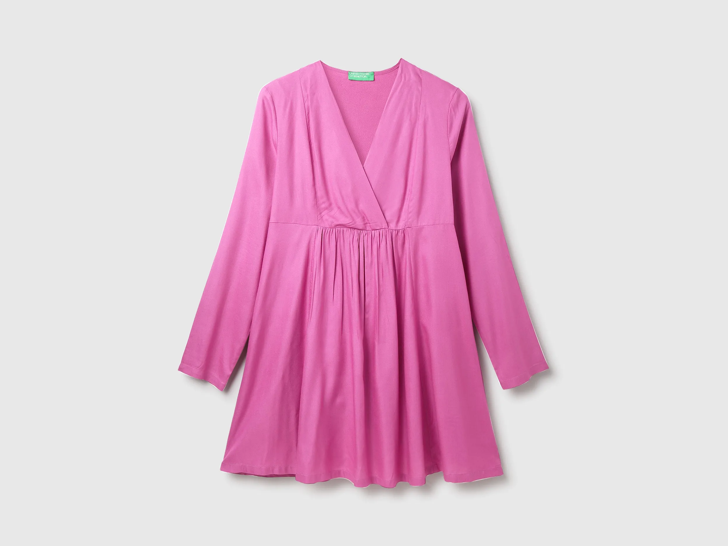 Viscose Solid V-Neck Women Dresses