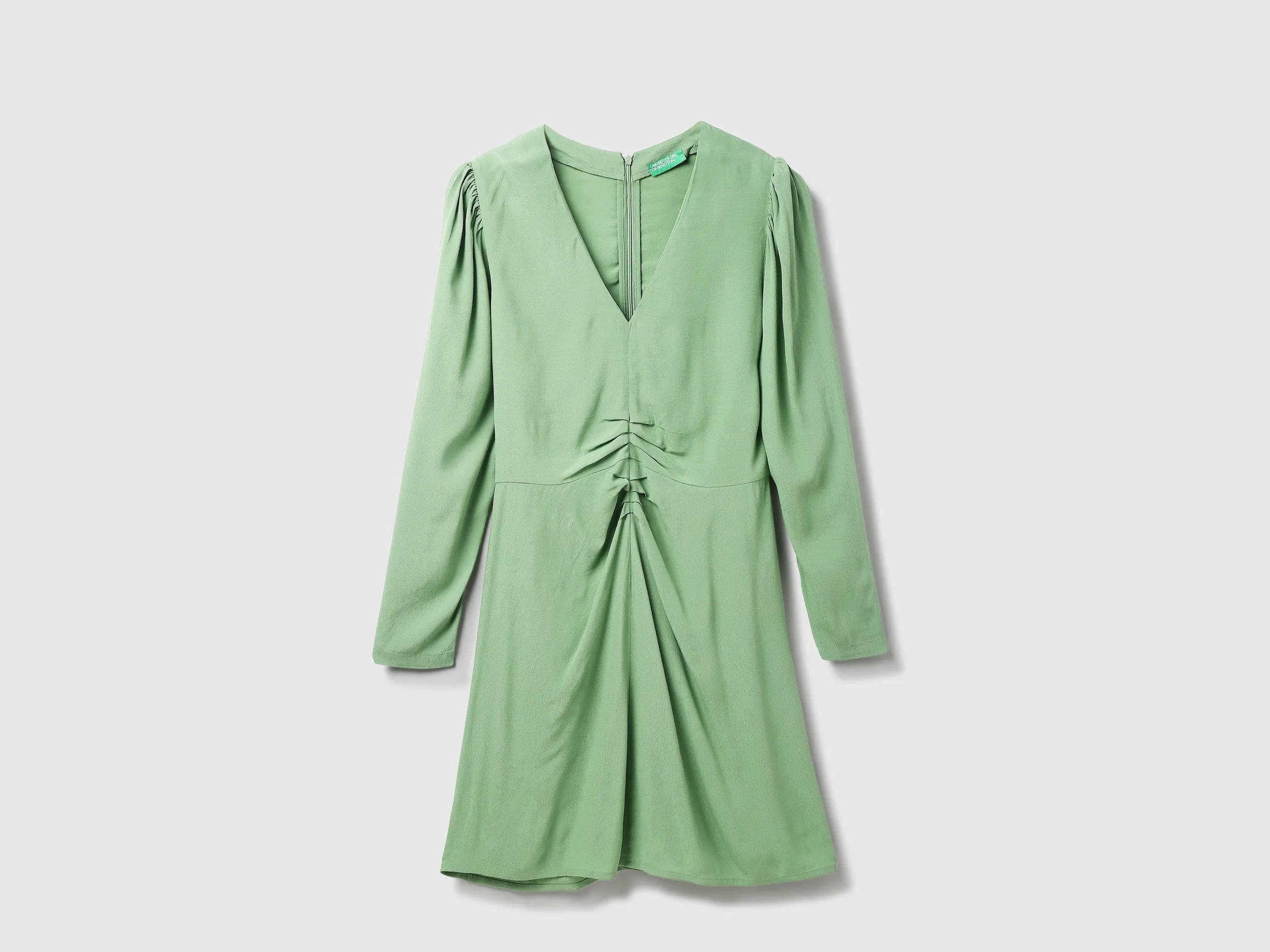 Viscose Solid V-Neck Women Dresses