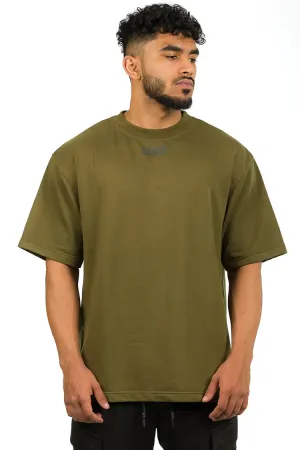 WARM UP OVERSIZED TEE- OLIVE