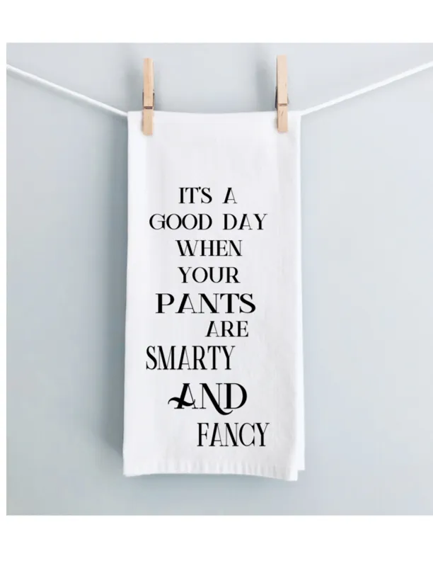 when your pants are both smart and fancy - funny bar kitchen towel LG