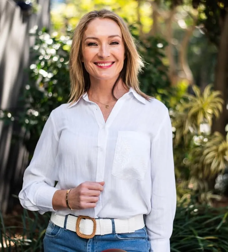 White Sequin Pocket Shirt