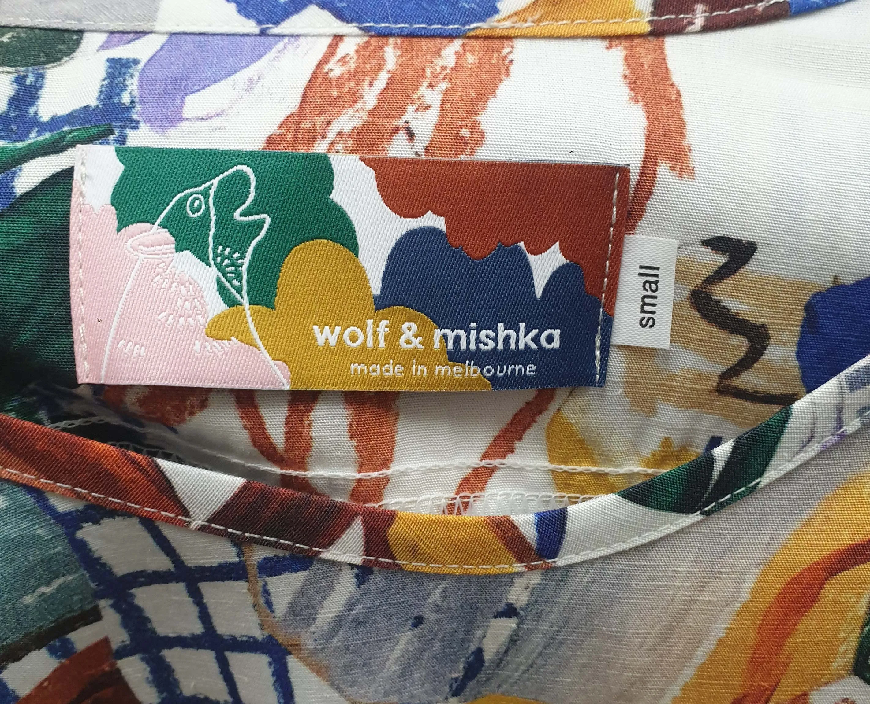 Wolf & Mishka unique print oversize top size S