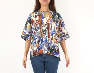 Wolf & Mishka unique print oversize top size S