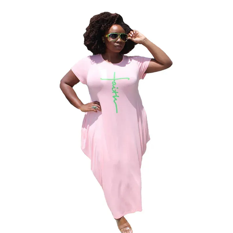 Women Dresses Summer 2021 Plus Size 5xl Wholesale Solid Casual Pockets Bodycon Super Stretchy Streetwear Maxi Dress Dropshipping