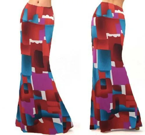 Women Long Flower Skirt Faldas Largas Knit Pencil Skirts Womens Jupe Longue Bohemian Long Skirt