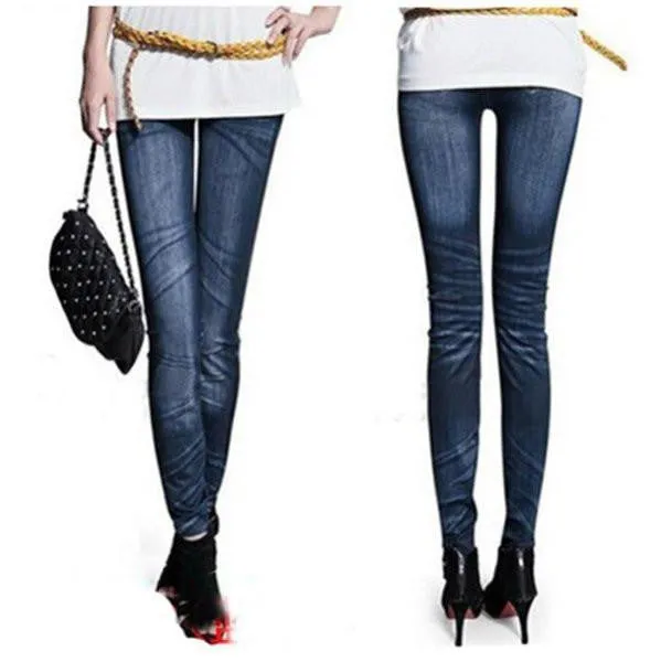 Women Slim Jeans Stretchy Jeggings Leggings Skinny Pencil Pants Trousers