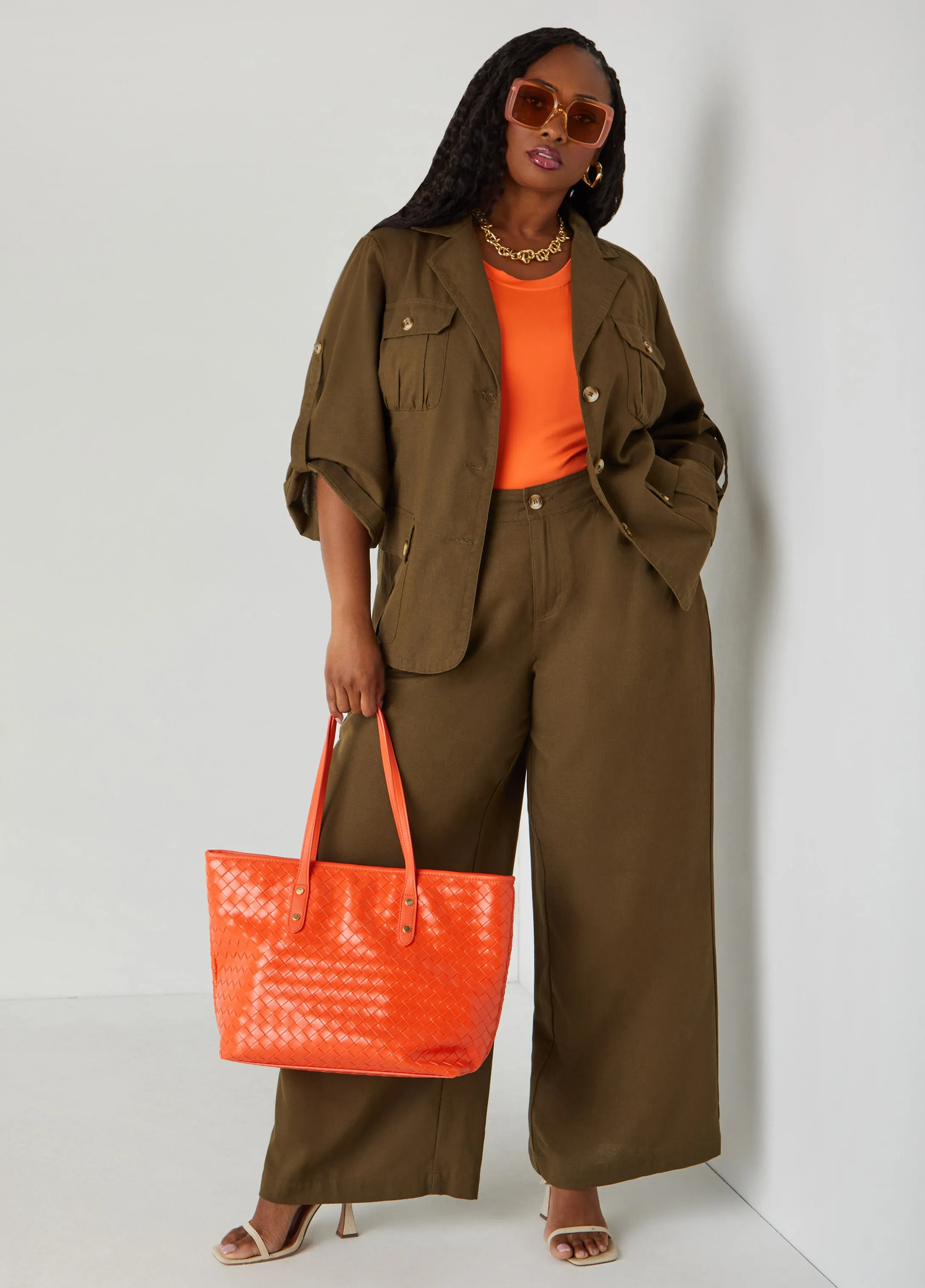 Woven Cargo Jacket