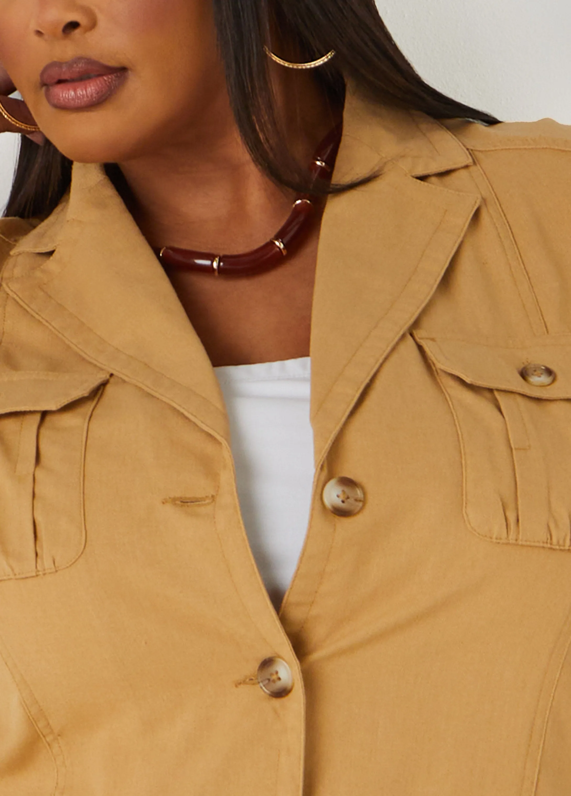 Woven Cargo Jacket