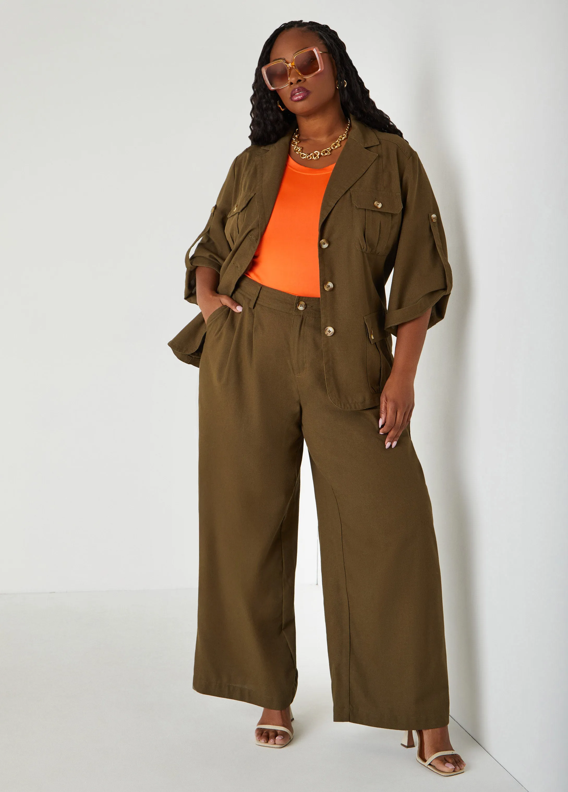 Woven Cargo Jacket
