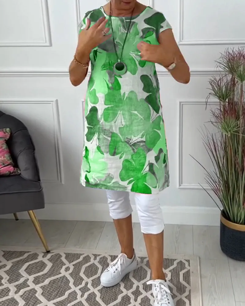 Xaviera® | Colorful casual long floral top