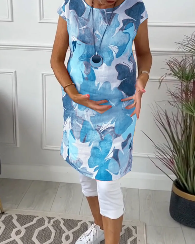 Xaviera® | Colorful casual long floral top