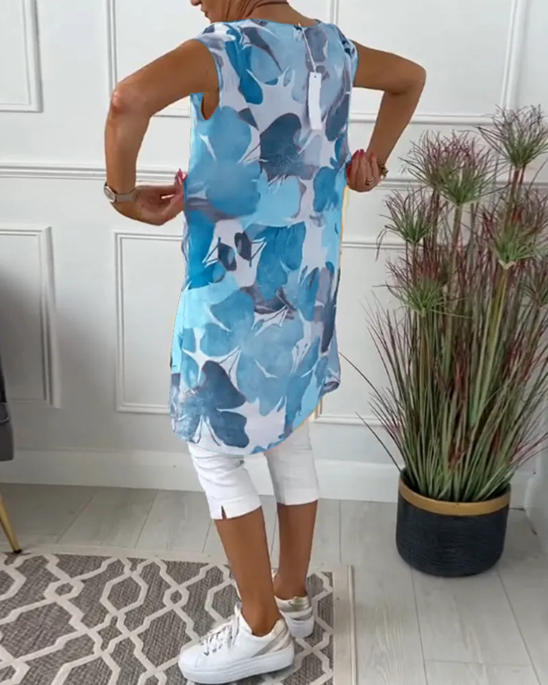 Xaviera® | Colorful casual long floral top