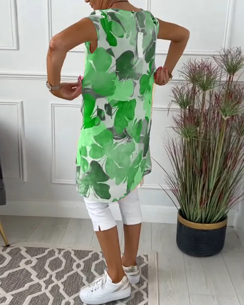 Xaviera® | Colorful casual long floral top