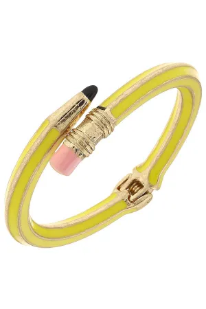 Yellow Pencil Hinge Bangle