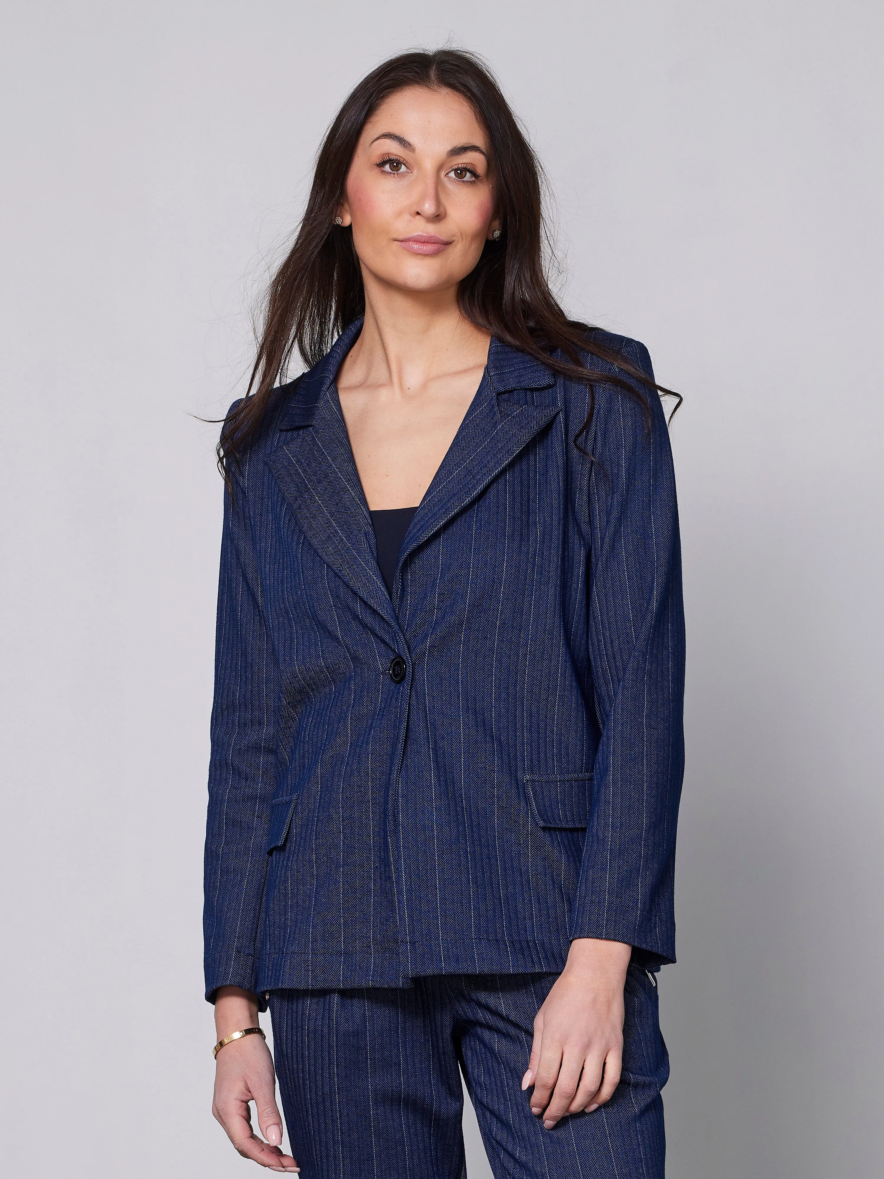 YNN blazer - Blue Stripe