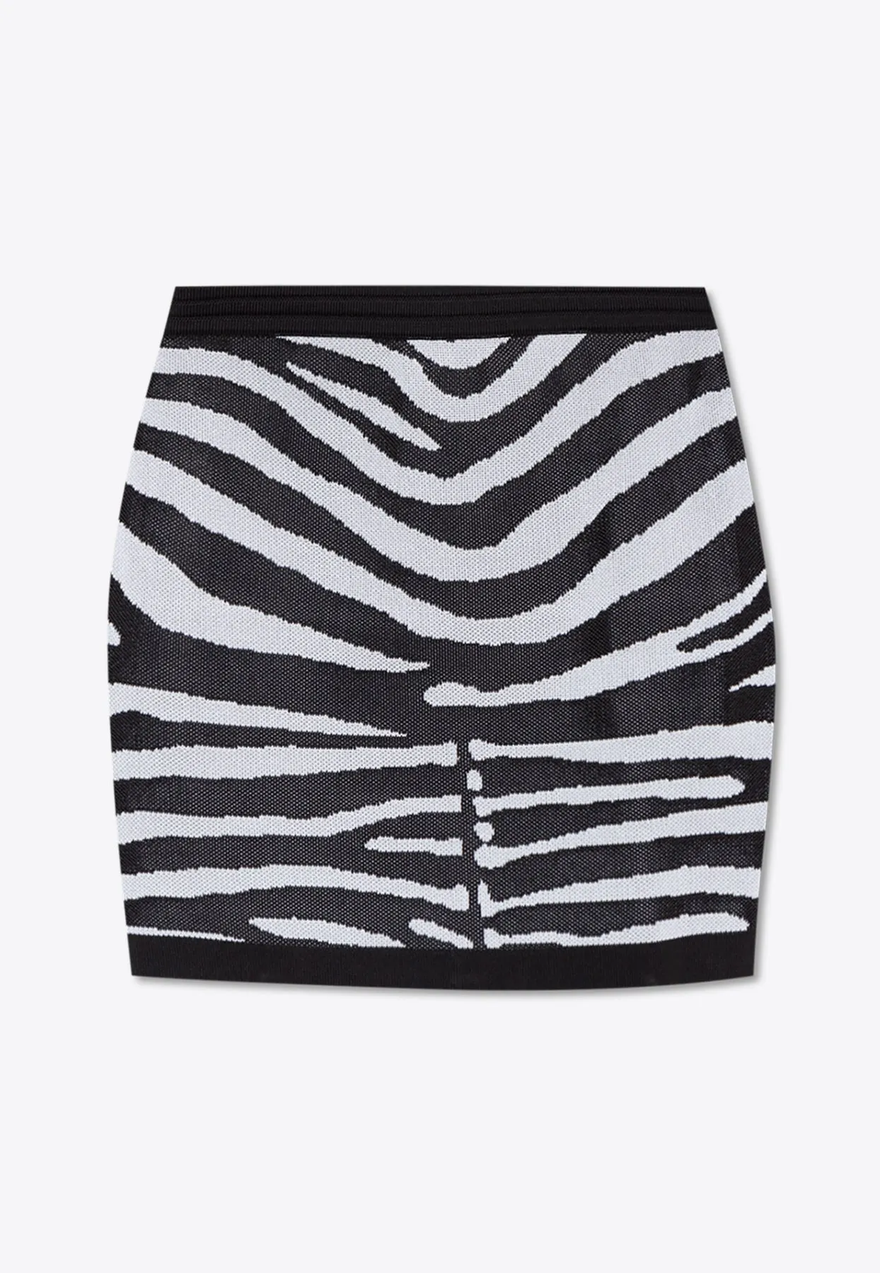 Zebra Print Mini Knit Skirt